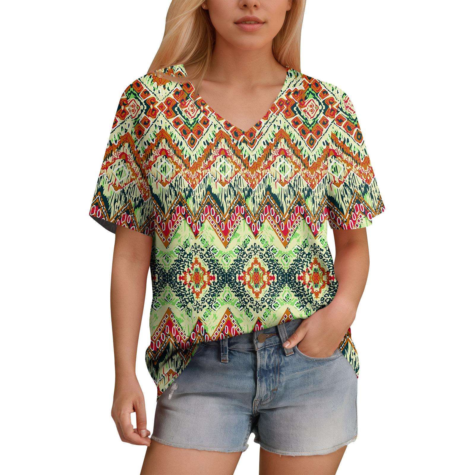 

Женская футболка с v-образным вырезом и коротким рукавом, однотонная повседневная свободная футболка, топ M