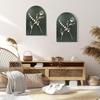 1PC Wooden Arch Kitchen Dresser Ornaments Bedroom Dark Green Living Room Wall Shelf Bohemian