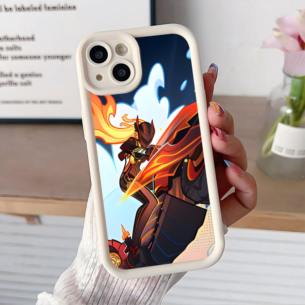 

Игровой чехол GI Mavuika Утолщенный ТПУ чехол для мобильного телефона для iPhone 17 16 15 14 13 12 11 Air Pro Max Plus Цветная крышка iPhone 13