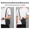 Heren Crossbody tas met scheidingsvakken Ritssluiting Effen kleur Schoudertas Verstelbare band Woon-werkverkeer Winkelen Reis Mini tas