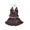 Split skirt swimsuit French polka dot sweet pure vacation style bikini swimsuit