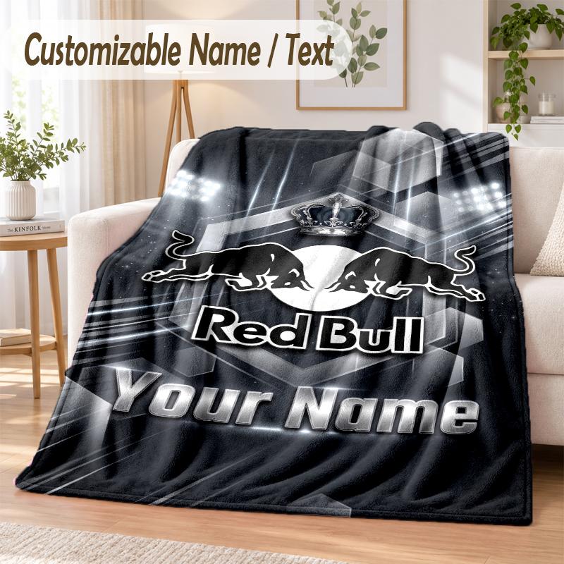Benutzerdefinierter Text Flanelldecke RB Leipzig FC Aufdruck Warme Gemütliche Decke Zuhause Sofa Bettwäsche