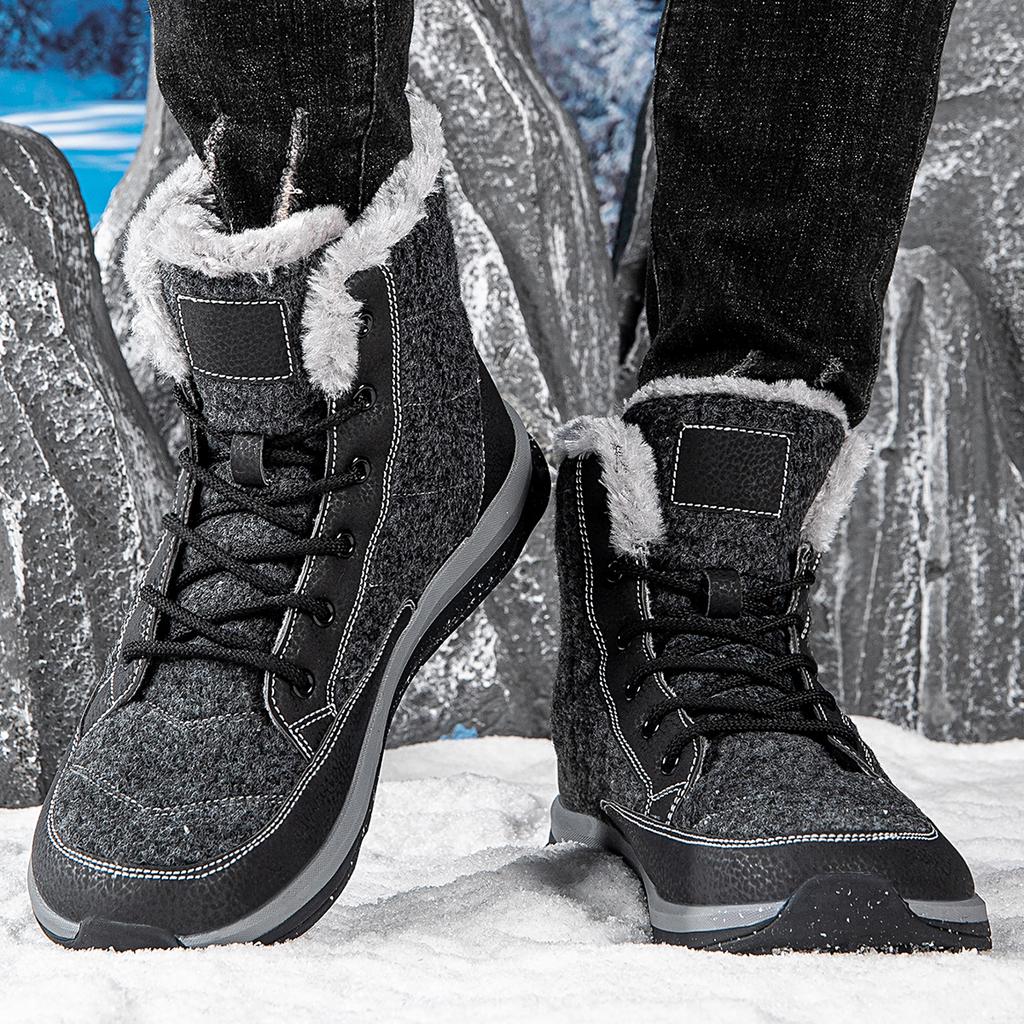 TUINANLE Men Winter Shoes Snow Boots Cold Winter Women Ankle Boots Non-slip Cotton Shoes Plus Size 45