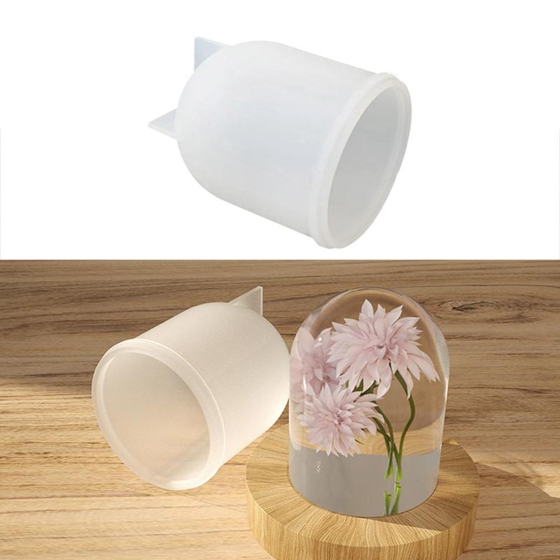 Night Light Resin Lampshade Moulds Lamp Craft DIY Casting Molds Epoxy Cylindrical Candle Ornament Mold for Home Decor