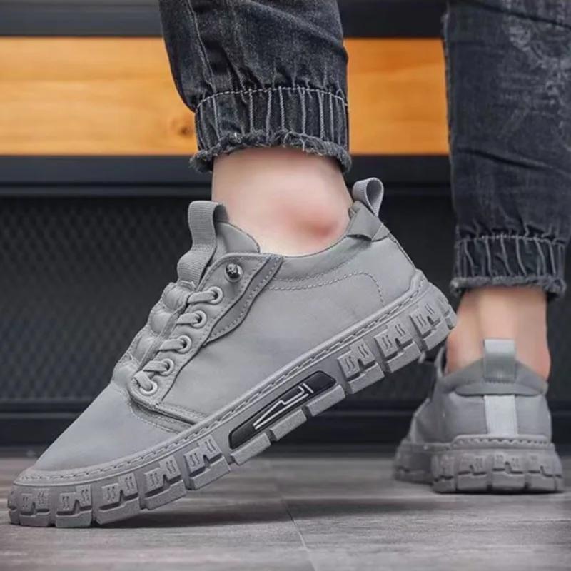 Men's Shoes Ice Silk Cloth Canvas Shoes Breathable Casual Shoe Light Walking Flat Shoes for Men Vulcanized Shoe Slip On Loafers