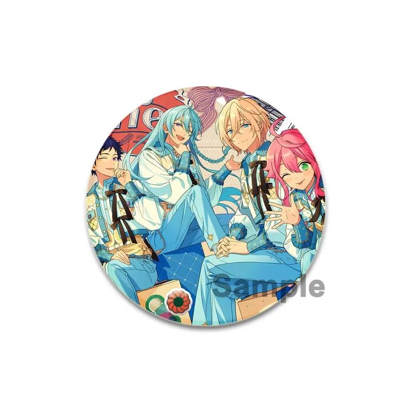 32/44/58mm Ensemble Stars Idol Round Brooch Cartoon Cosplay Badge Icons Lapel Pins for Backpack Gifts Eichi Tenshouin