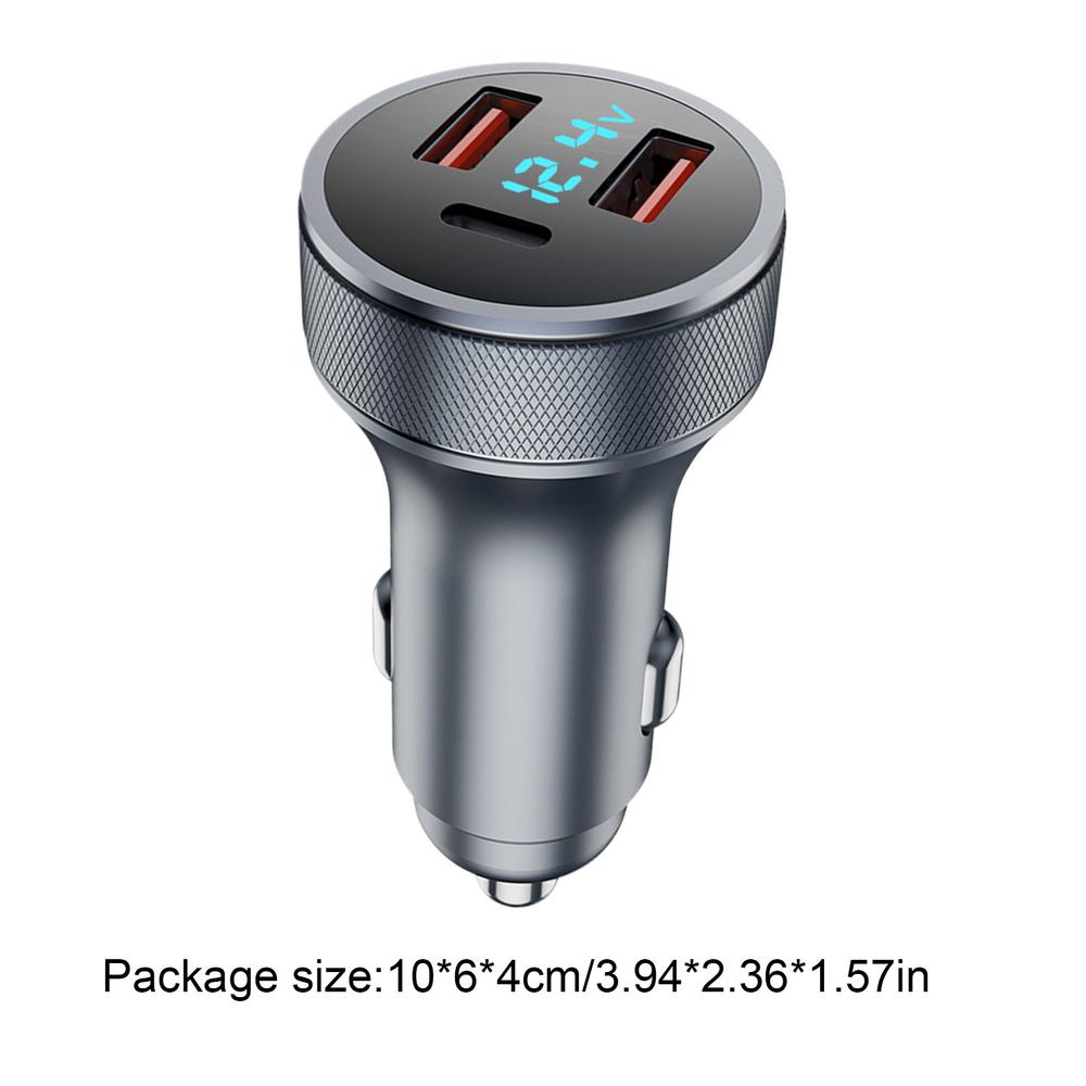 Car Charger Adapter Safe High-Speed Charging Car Phone Charger Car Charger With Led Digital Display For Vehicles Car SUVs