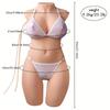 Half-body Clip Suction Function Silicone Sex Doll Realistic Breast Adult Toy Masturbator