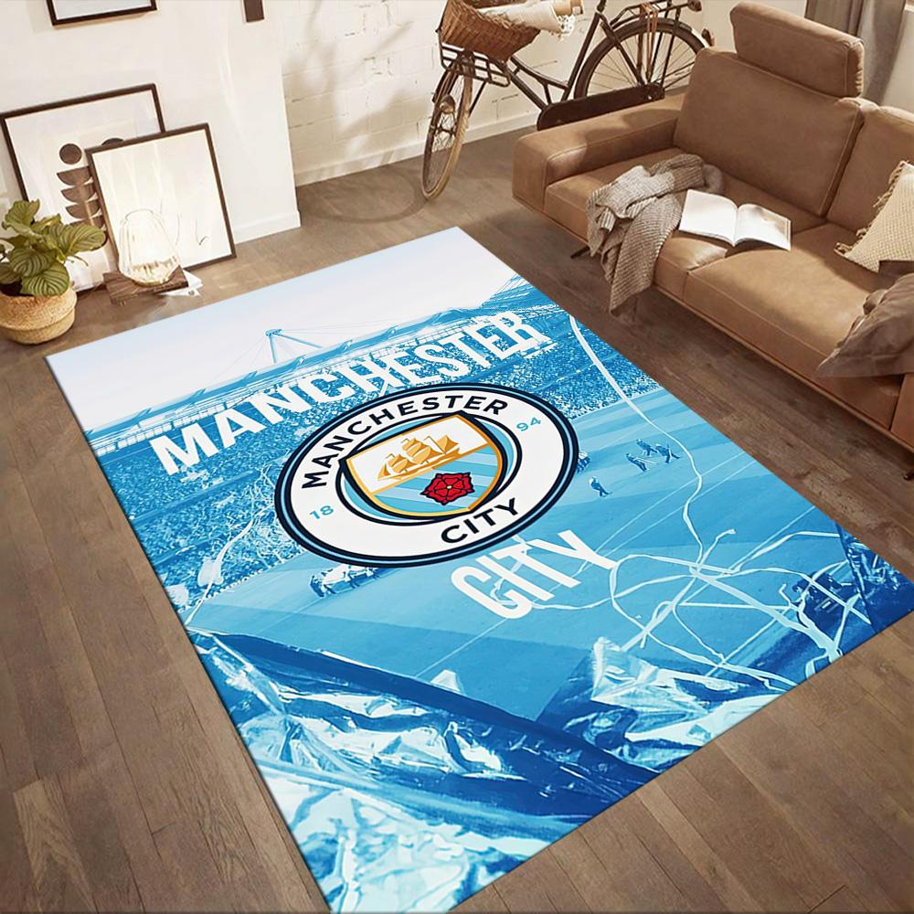 Love Manchester City Fc Square rugs are a great choice for living rooms, bedrooms, home décor, and as gifts.