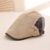 Suede and velvet brim large size, small face, retro American style, brim beret, daily casual shopping