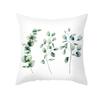 Summer Small Fresh Green Plant Print Pillowcase Peach Skin Green Leaf Home Sofa Pillowcase Bedroom Cushion