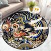 Retro Style Round Dragon Pattern Carpet Living Room Non-slip Floor Mat Kitchen Home Decoration Bedroom Bathroom Absorbent Mats