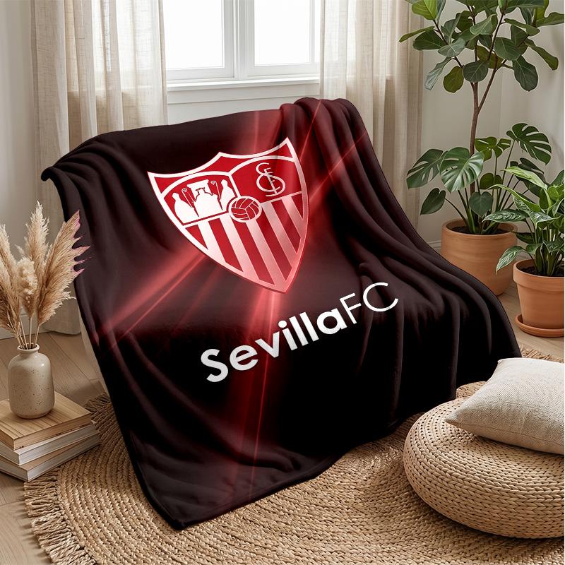 Sevilla FC Soft Flannel Fleece Blanket Lightweight Cozy Warm Throw Blanket For Sofa Bed Home Decor