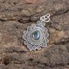 Moss Agate Pendant, Gemstone Jewelry 925 Solid Sterling Silver Pendant, Gift For Women Handmade Pendant