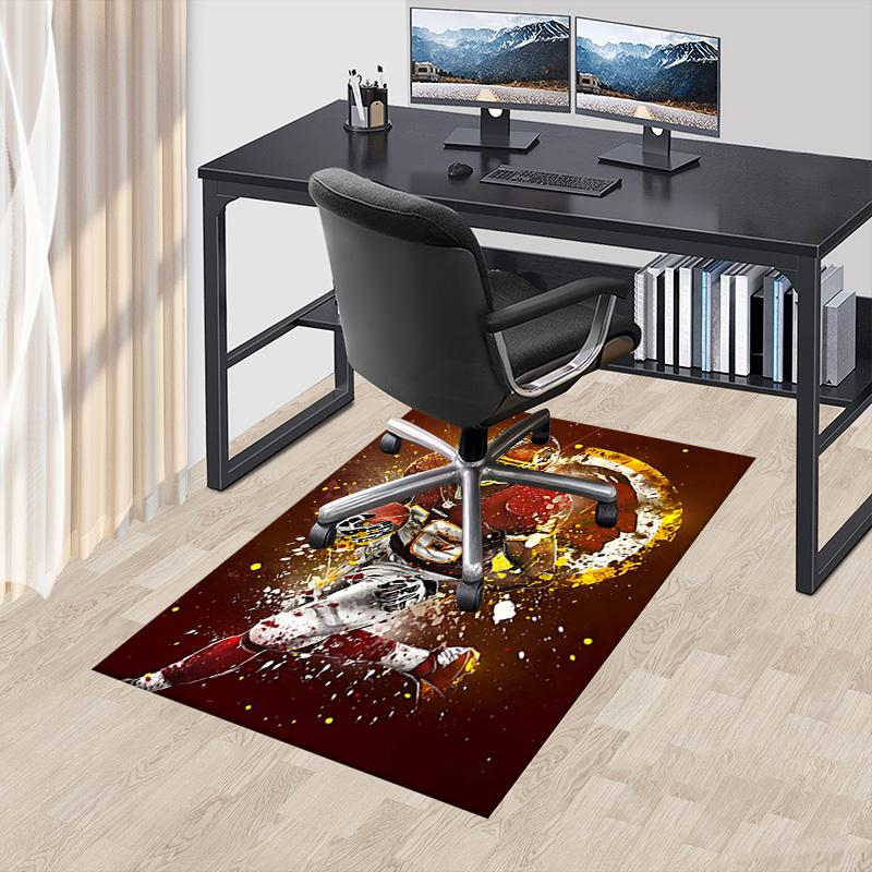 1 Stück Fußballspieler Extra Groß Rutschfester Bodenteppich, Büro, Familie, Schlafzimmer, Studio - Großer Teppich Innen Teppiche, Lebendige Farben-A261