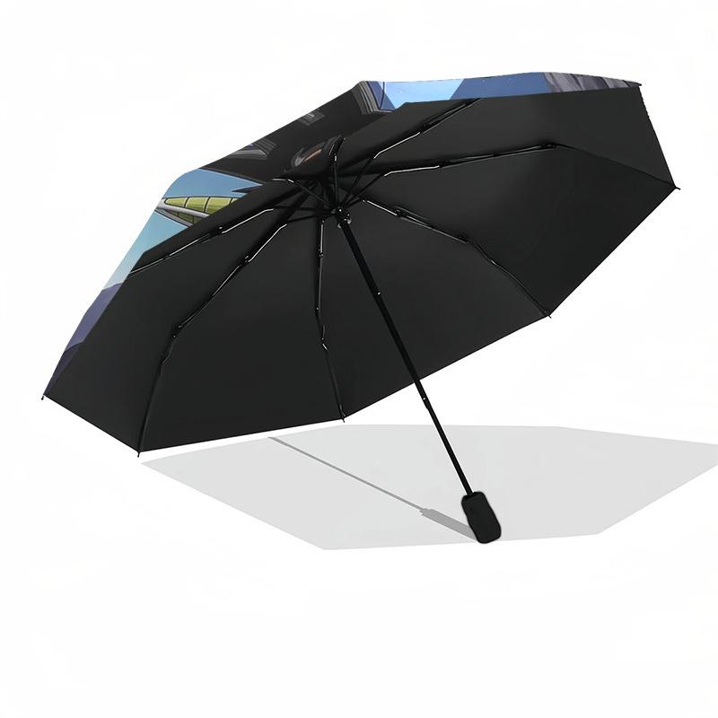 1pc Dragon Ball Z Goku & Vegeta Automatic Opening Folding Umbrella 3 Fold Design with Iron Frame Outdoor Perfect Gift for Fans, Travelers, Everyday Us