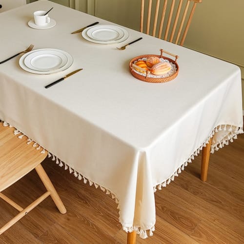 Nordic Tablecloth [Water-repellent, Waterproof Fabric with a Magical Texture] Rectangular and Square Tablecloth, 140x180cm, Stylish and Cute