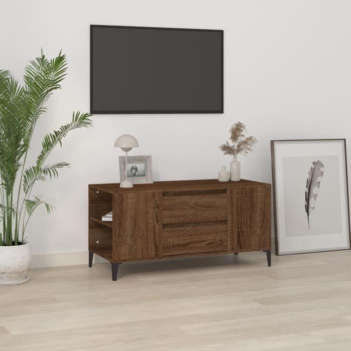 VidaXL Meuble TV Chêne marron 102x44,5x50 cm Bois d'ingénierie 819611