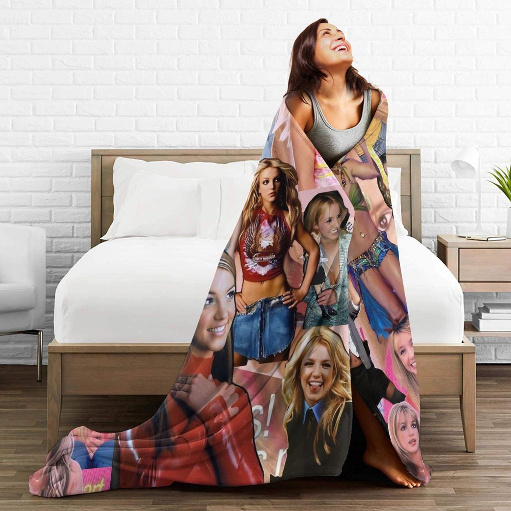 Britney Spears Coperte Super Calde Novità Coperta Plaid in Peluche per Divano Letto Viaggio Flanella Copriletto Copri Letto
