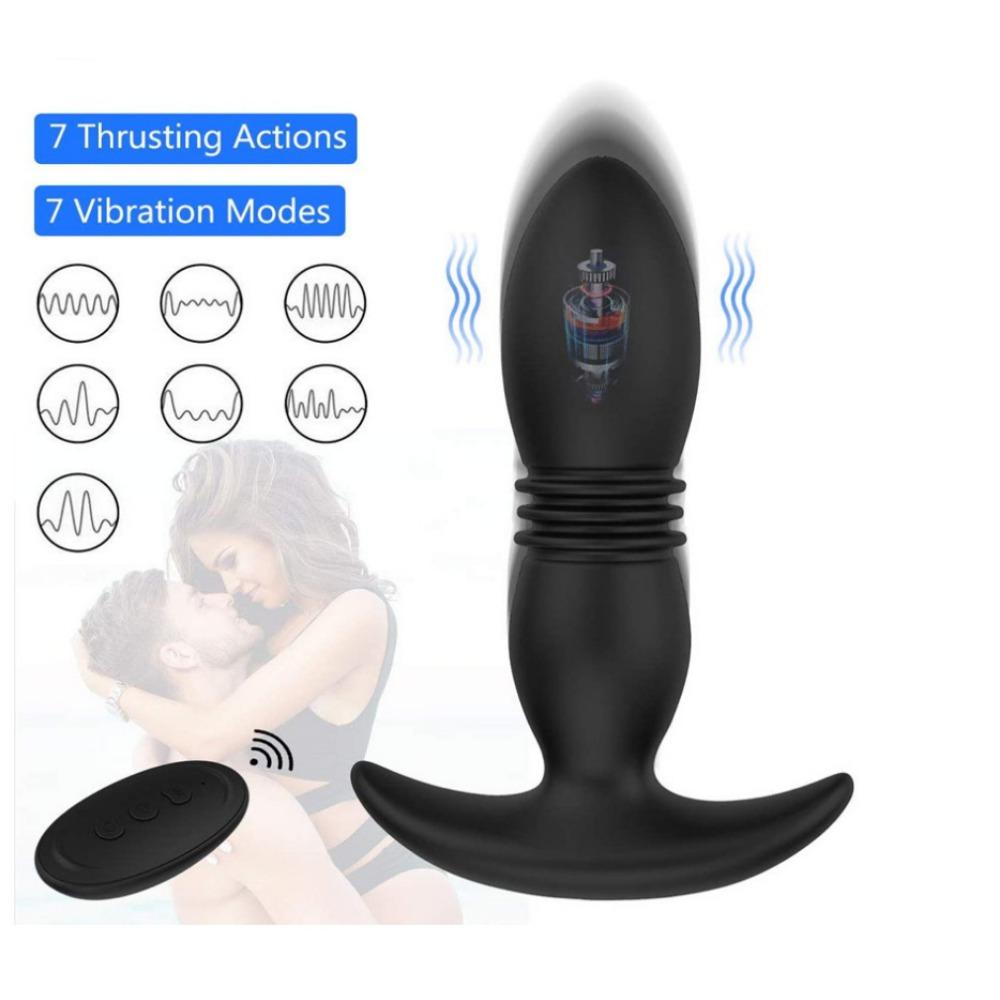 Harem Anal Plug Retractable Vibration Wear Female Masturbator Vibrator Adult Erotic Products Male Anal Plugs