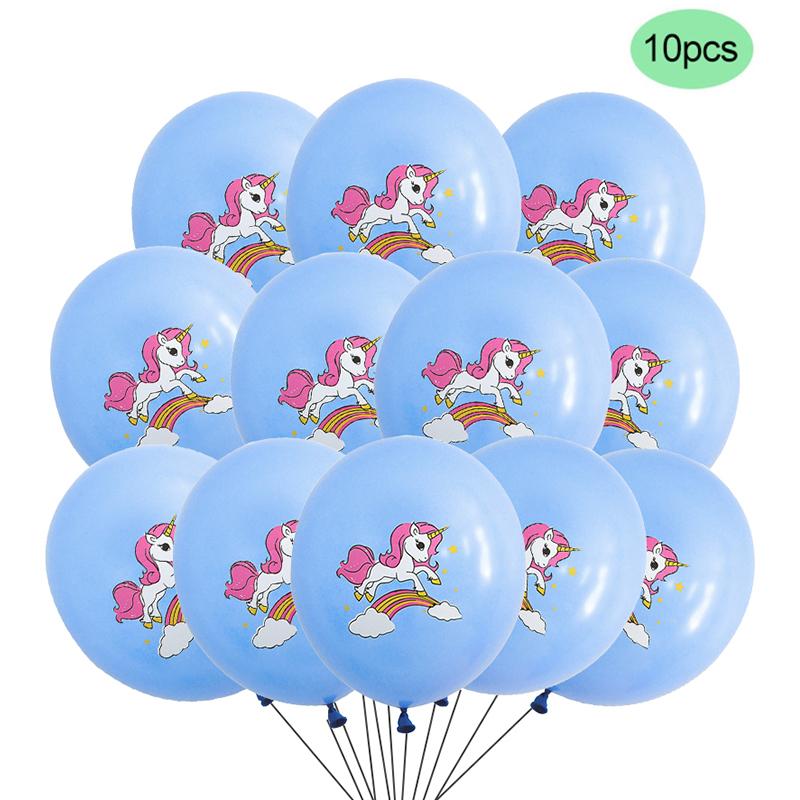 10-40Pcs Cartoon Unicorn Latex Balloons Girls Rainbow Unicorn Theme Birthday Party Decoration Supplies Kids Gift Helium Globos