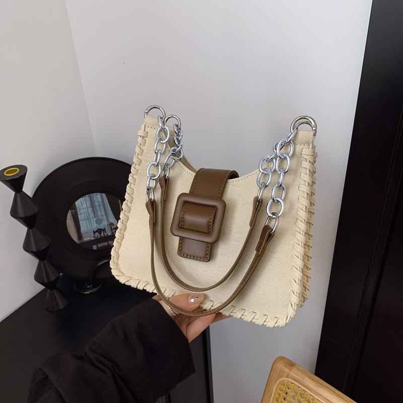 New fashionable contrasting color bag women s bag high value fashionable shoulder bag large capacity underarm bag messenger bag