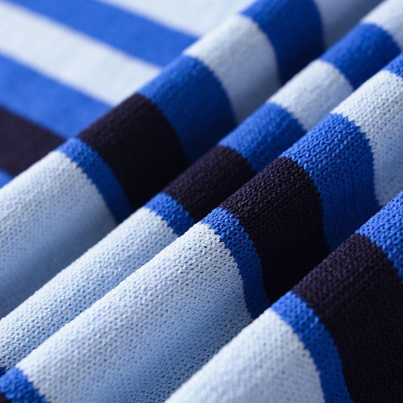 Kaslead New Women clothes Western Style Fashion Comfortable Stripe Short sleeve Knitted Top 0014006