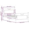 VidaXL Cadre de lit sans matelas chêne fumé 100x200 cm bois ingénierie 4106756