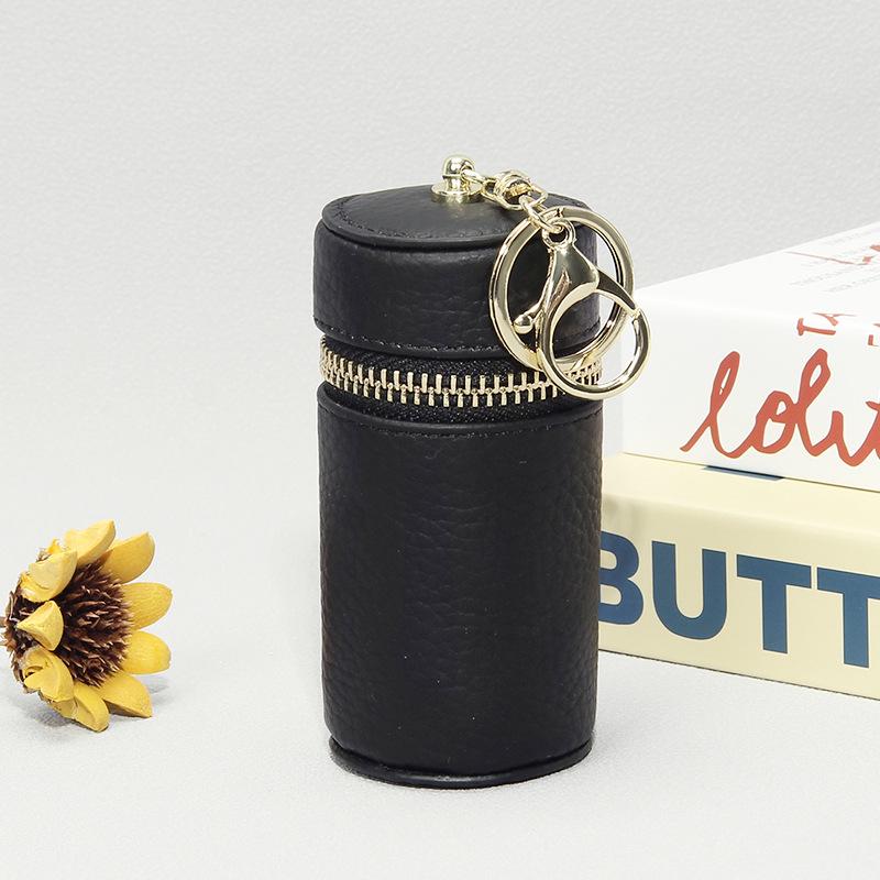 Genuine Leather Key Case & Earphone Storage Pouch