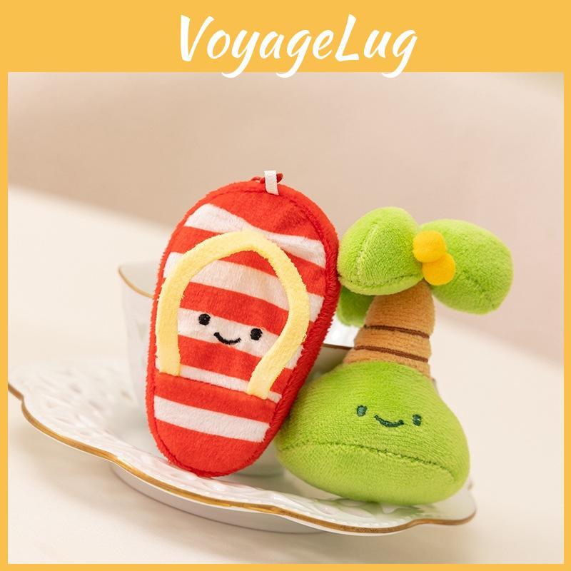 Plush Fruit Keychain Turtle And Coconut For Backpack Decor