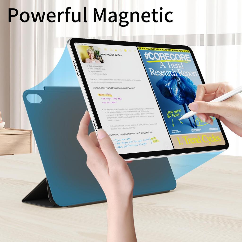 for iPad Pro11 Pro13 Case M5 M4 Air11 M4 M3 Powerful Magnetic Attachment Slim Y-fold Stand Case for iPad 10th 11th