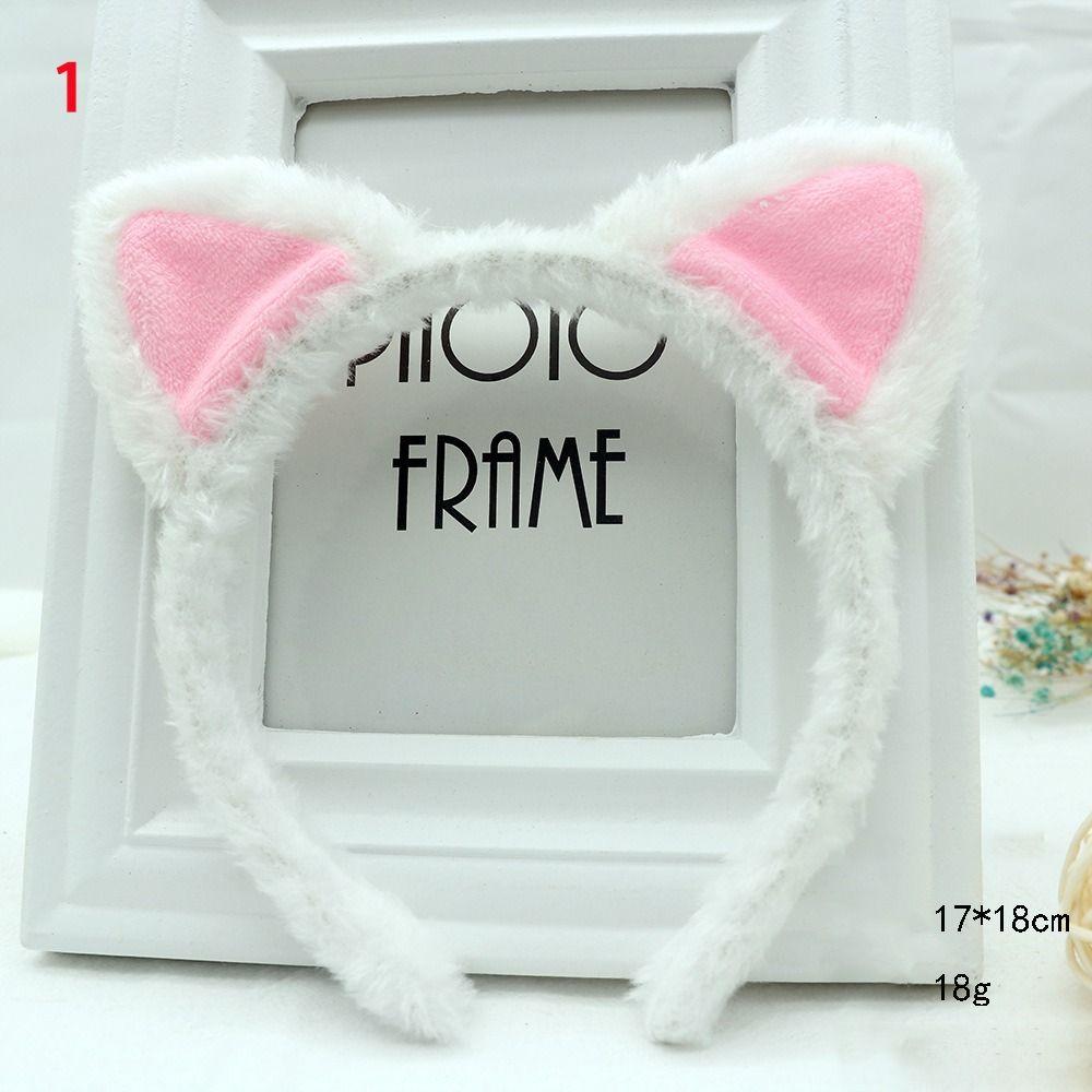 Plush Ears Hairband Costume Hair Hoops Cute Cat Ears Headband  Adults Kids