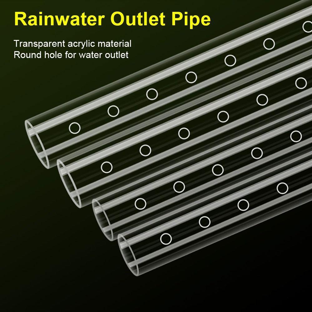 1Pcs Transparent Outflow Pipe Acrylic Rain Shower Outlet Tube New Aquarium Filter