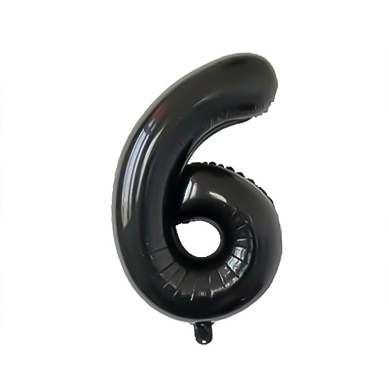 32 "Black Digital Balloon Beauty Thin Version Aluminum Film Balloon Birthday Party Balloon