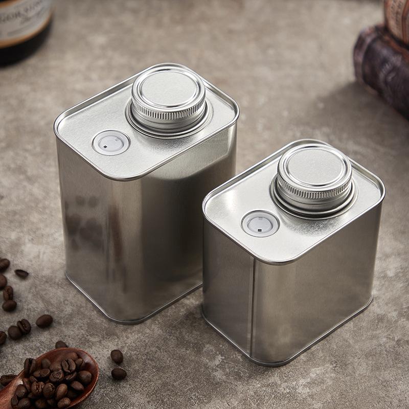 Simple Coffee Bean Jar Sealed Can with Exhaust Valves Kitchen Supplies Food Jar Tea Multigrain Candy Storage Box Food Containers