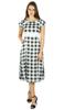 Bimba Womens Check Pattern Cotton Dress With Pockets Knee Length Casual Wear