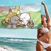 Cartoon B-Bubu Dudu Microfiber Blanket Quick Drying Beach Towels Oversized Printing Super Absorbent Pool Towel Blanket