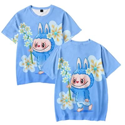 Mode LABUBU Cartoon T-Shirts für Frauen Männer Sommerkleidung Fitness O Neck Mann T-Shirt Übergroße Männer T-Shirts Tops