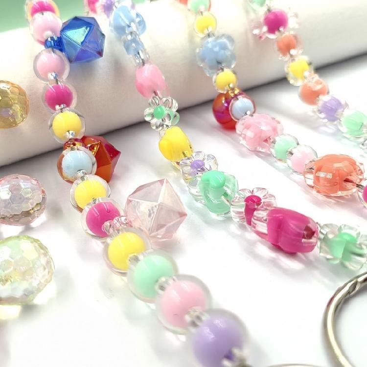 10pc Playful Shoe Jewelry Assorted Beaded Charms Frosted Acrylic Chains for Teens Girls Clogs Party Shoes