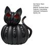 Black Cat Figurine Halloween Table Centerpiece Resin Cat Statue with Spooky Eyes for Party Home Mantel Shelf Decor Cat Lover Gift