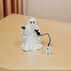 Halloween Ghost Walking Dog Statue Halloween Ghost Figurine Resin Ghost Statue Halloween Decorations