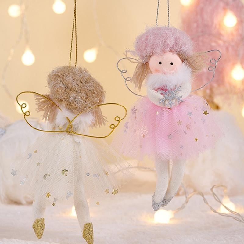 Stoffengel-Puppe Anhänger Schmuckstück Leichte Dekoration für Kinder Dekorative Weihnachtsbaum-Accessoires