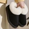 Couple Winter Fluffy Cotton Slippers, Indoor Non-Slip Warm Plush House Slippers for Men Women Home Use
