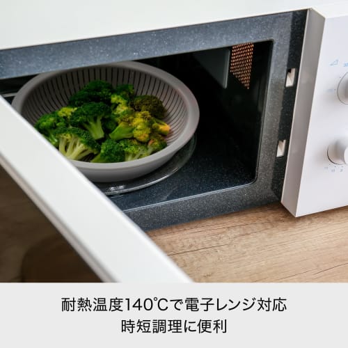 Like-it Colander & Bowl, Microwave Safe, Gray, 6-Piece Set, Made in Japan, Features Draining, Hot Water, and Heat-Resistant Bowls, Also Suitable for R