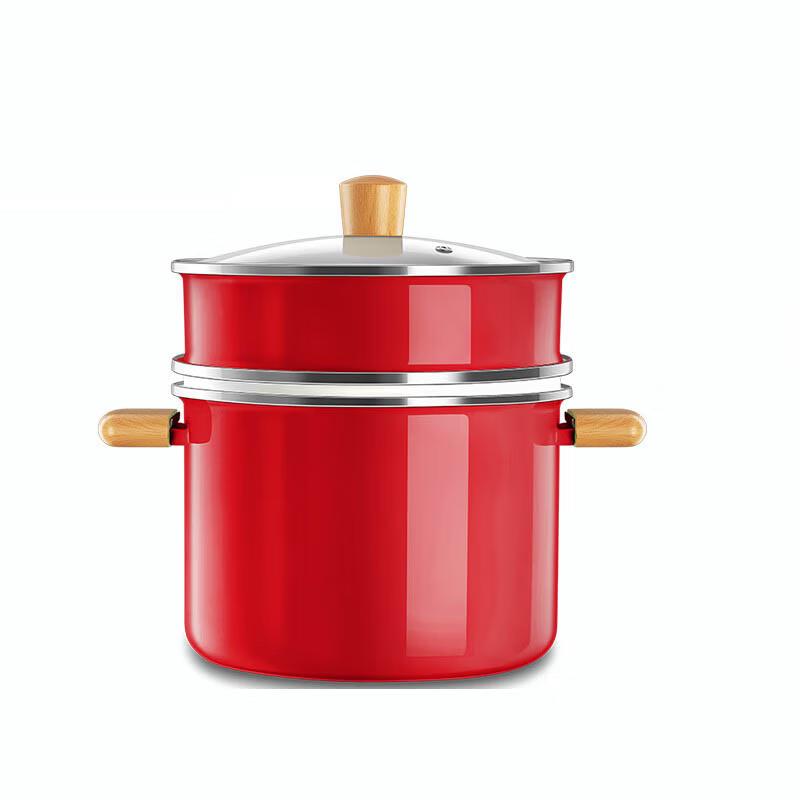 Anboli Enamel Multifunction Soup & Steamer Pot
