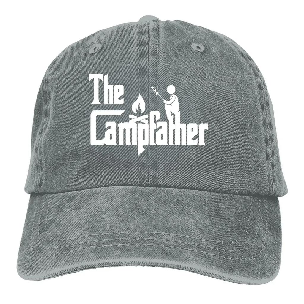 Pure Color Dad Hats The Campfather Women's Hat Sun Visor Baseball Caps Camper Camping Peaked Cap