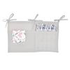 Baby Bedside Hanging Storage Bag Linen 2-Pockets Organizer Bags