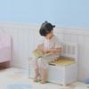2 In 1 Wooden Toy Box Seat Storage Bench Storage Chest Cabinet Organiser With Safety Pneumatic Rod