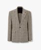 Man On The Boon Summer Check Suit Jacket_Brown 4716151011