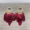 Feather Earrings Travel Vacation Accessories Retro Ethnic Style Fringed Long Earrings Women